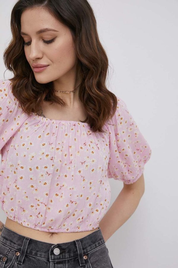 SS22-TSD2K7_03X_F1.jpg Billabong bluza femei, culoarea roz, in modele florale