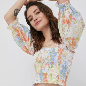 SS22-TSD2LD_MLC_F1.jpg Billabong bluza din bumbac femei, in modele florale