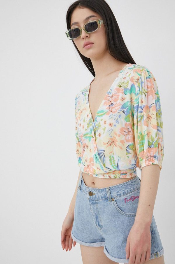 Billabong bluza femei, in modele florale