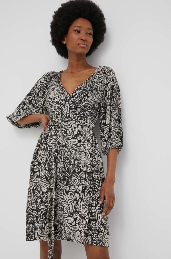 Answear Lab rochie culoarea negru, mini, drept