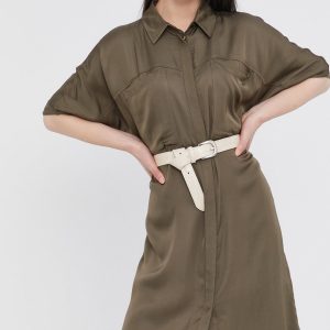 WW21-SUD0AL_87X_F1.jpg Answear Lab Rochie culoarea verde, mini, model drept