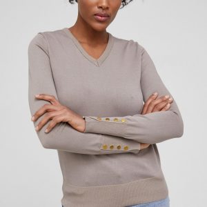 WW22-BDD044_80X_F1.jpg Answear Lab pulover femei, culoarea bej