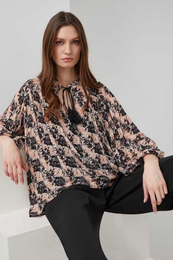 Answear Lab bluza femei, culoarea negru, modelator
