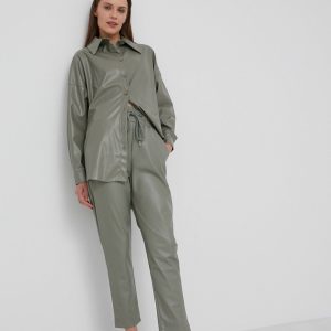 WW22-KDD07I_65X_F1.jpg Answear Lab camasa femei, culoarea turcoaz, cu guler clasic, relaxed
