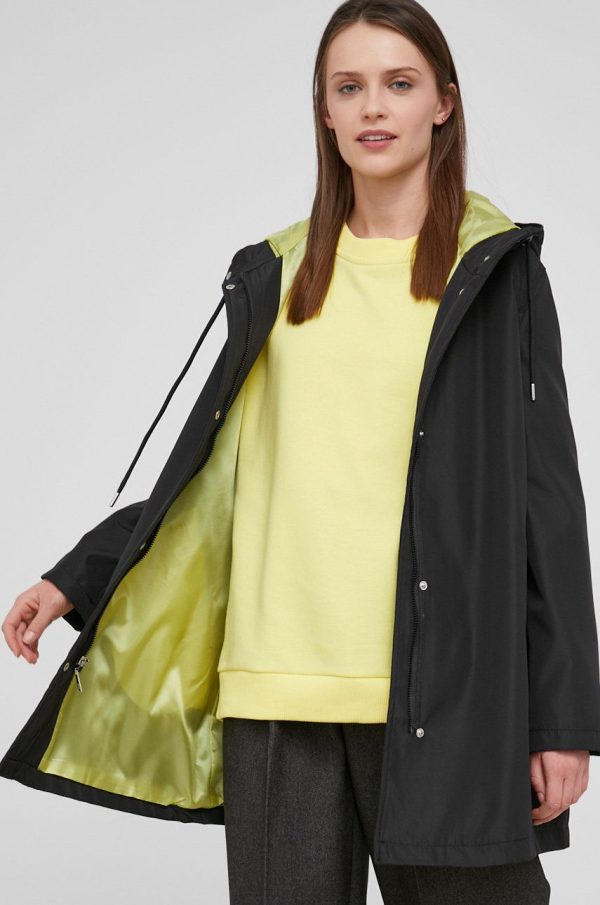 Answear Lab geaca femei, culoarea negru, de tranzitie
