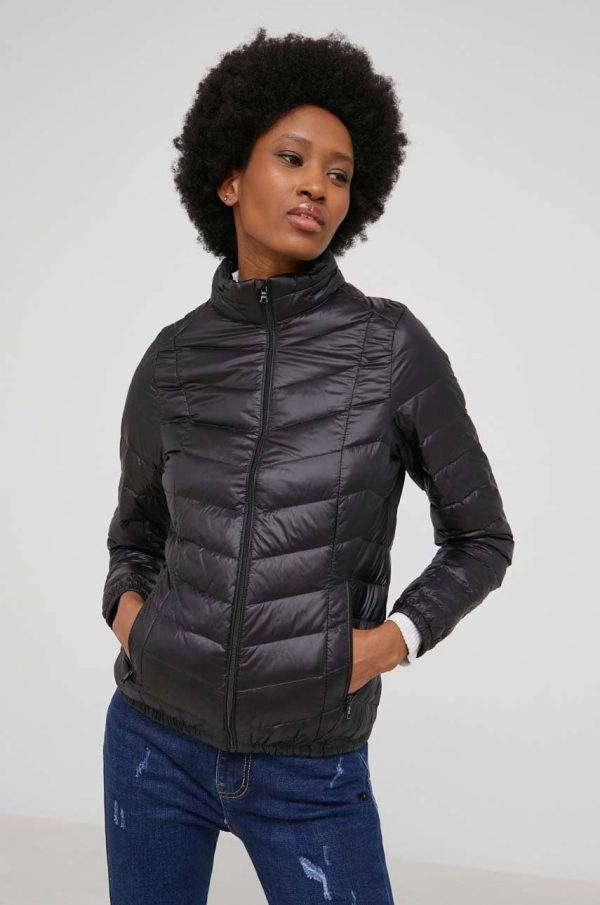 Answear Lab geaca femei, culoarea negru, de tranzitie