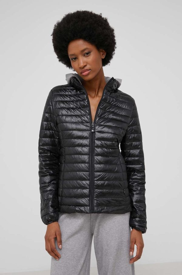 Answear Lab geaca femei, culoarea negru, de tranzitie