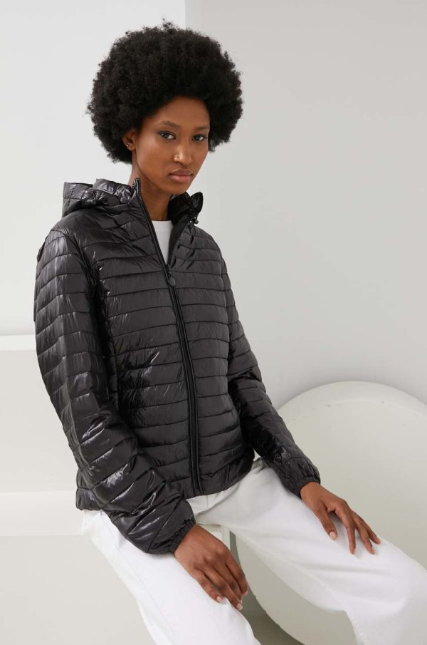 Answear Lab geaca femei, culoarea negru, de tranzitie