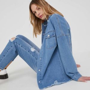 WW22-KUD0CT_55J_F1.jpg Answear Lab geaca jeans femei, de tranzitie