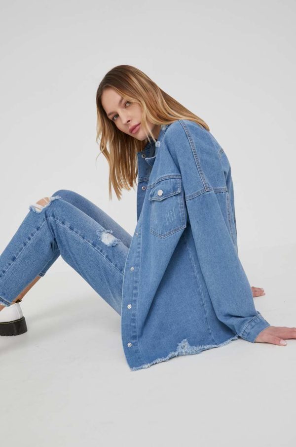 Answear Lab geaca jeans femei, de tranzitie