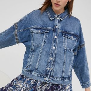 WW22-KUD0DU_55X_F1.jpg Answear Lab geaca jeans femei, de tranzitie