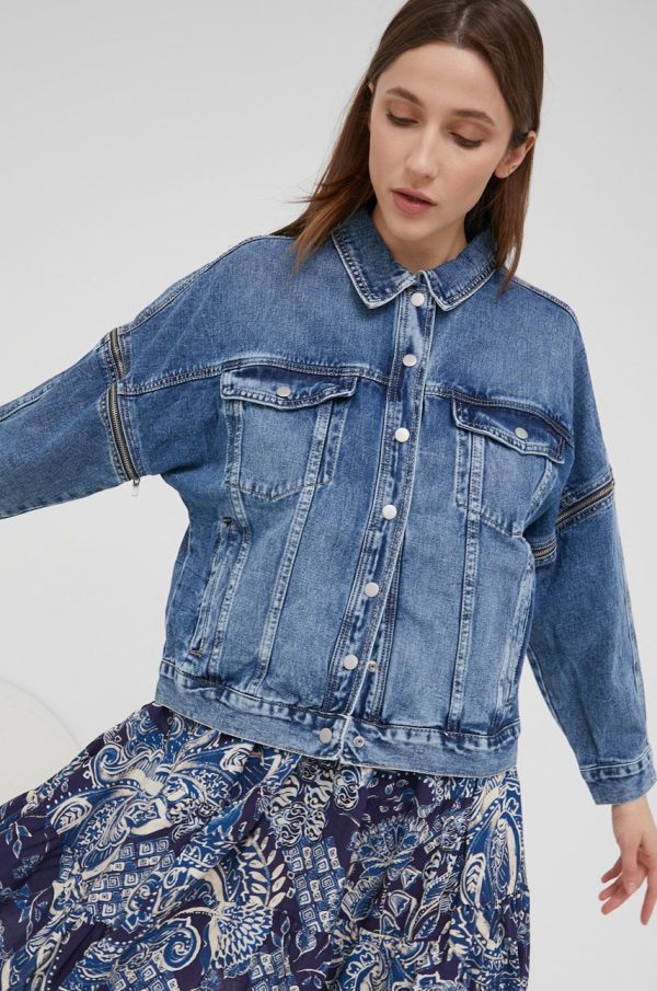 Answear Lab geaca jeans femei, de tranzitie
