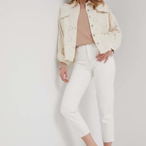 Answear Lab geaca femei, culoarea bej, de tranzitie