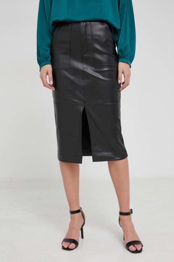 WW22-SDD01T_99X_F1.jpg Answear Lab Fustă culoarea negru, midi, creion