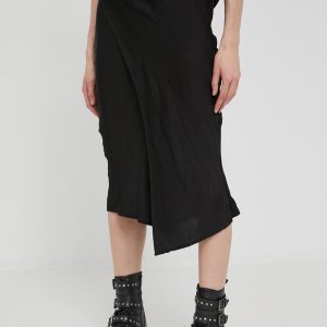 Answear Lab fusta culoarea negru, midi, drept
