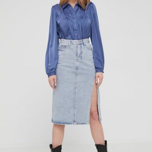 WW22-SDD05E_55X_F2.jpg Answear Lab fusta jeans midi, drept