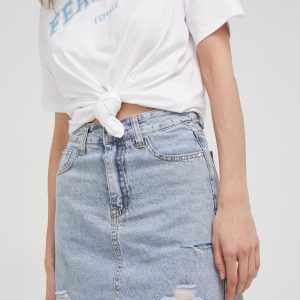 WW22-SDD05S_55X_F1.jpg Answear Lab fusta jeans mini, drept