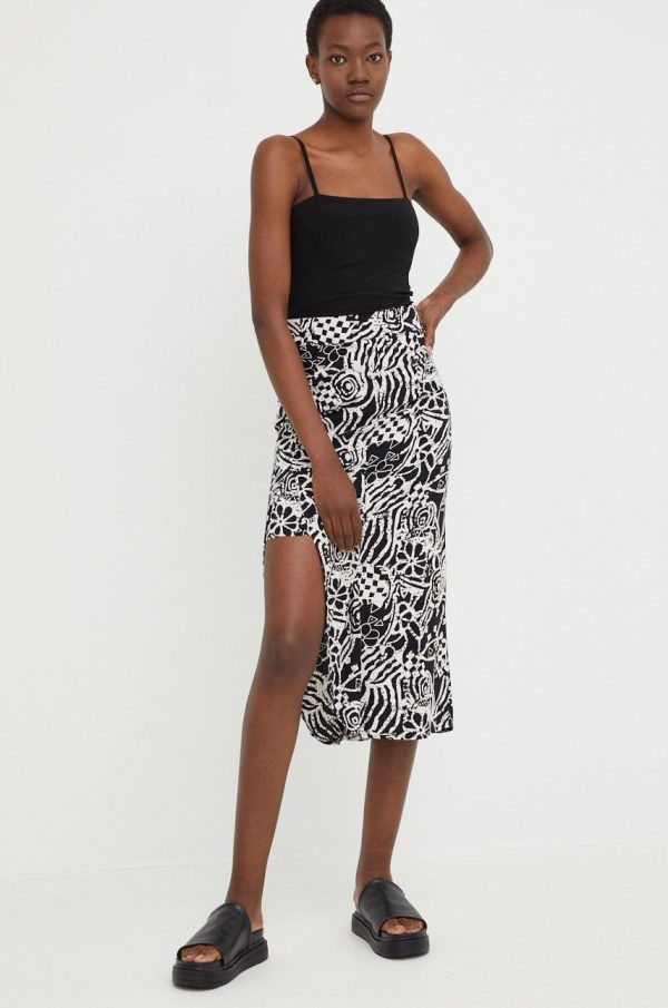 WW22-SDD082_99X_F1.jpg Answear Lab fusta culoarea negru, midi, drept