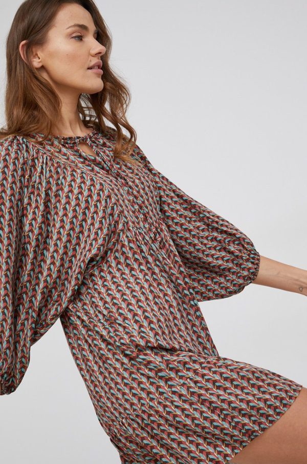 Answear Lab Rochie culoarea rosu, mini, oversize