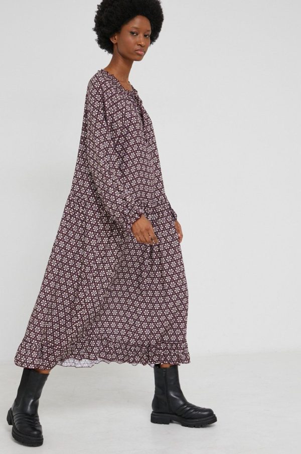 Answear Lab Rochie culoarea violet, midi, oversize