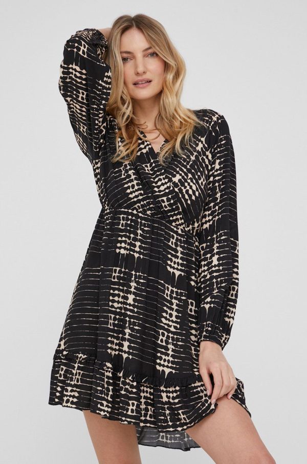Answear Lab rochie culoarea negru, mini, evazati