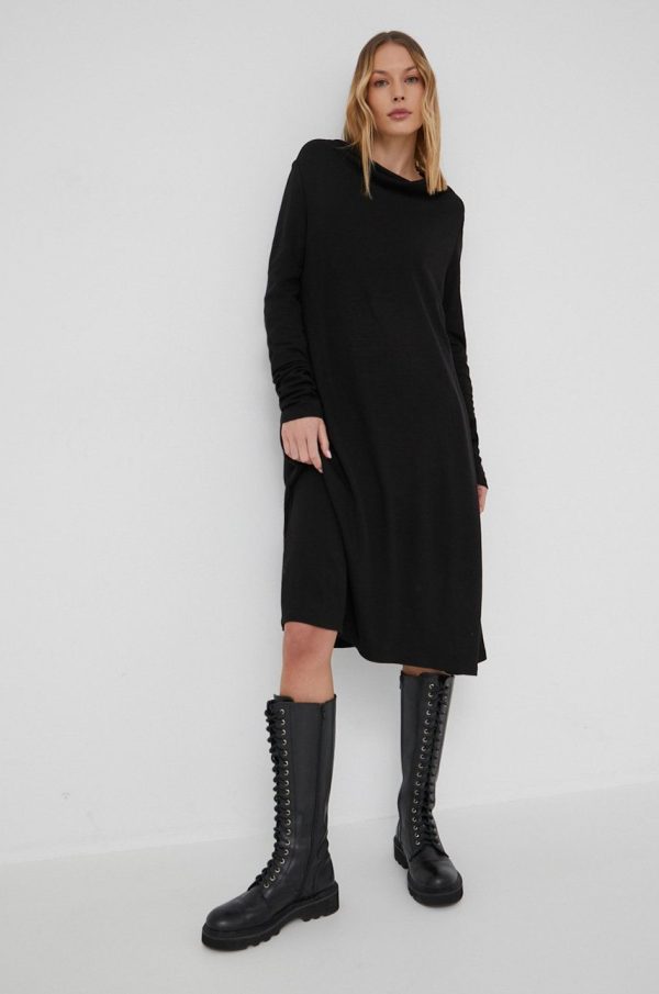 Answear Lab rochie culoarea negru, mini, drept