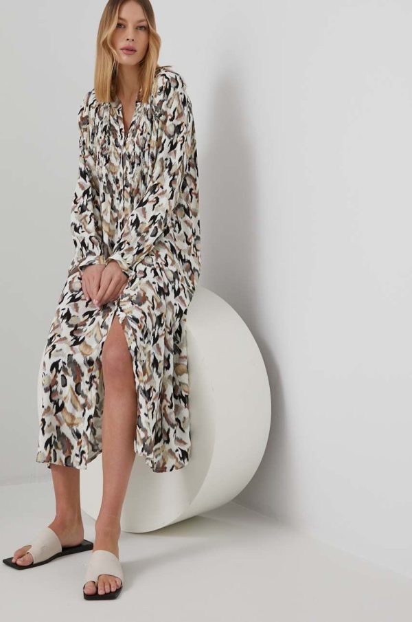 Answear Lab rochie culoarea bej, midi, oversize