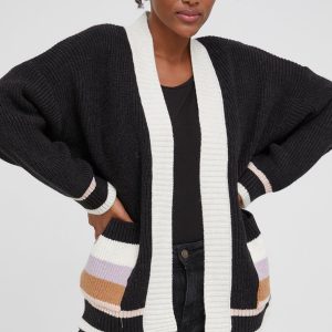 Answear Lab Cardigan din amestec de lână femei, culoarea negru, calduros