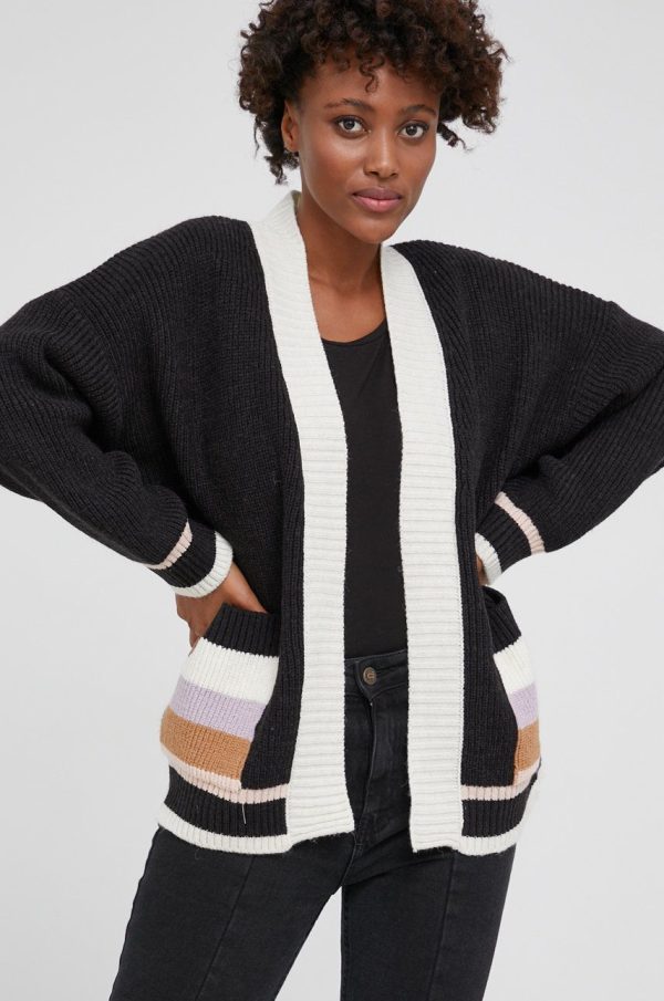 WW22-SWD01F_99X_F1.jpg Answear Lab Cardigan din amestec de lână femei, culoarea negru, calduros