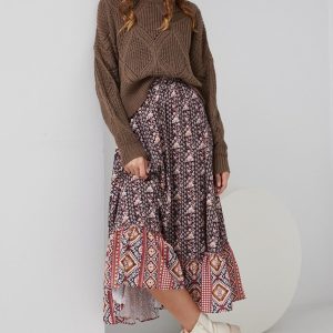 Answear Lab Pulover femei, culoarea maro, calduros
