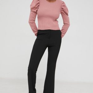 WW22-SWD048_30X_F1.jpg Answear Lab Pulover femei, culoarea roz,