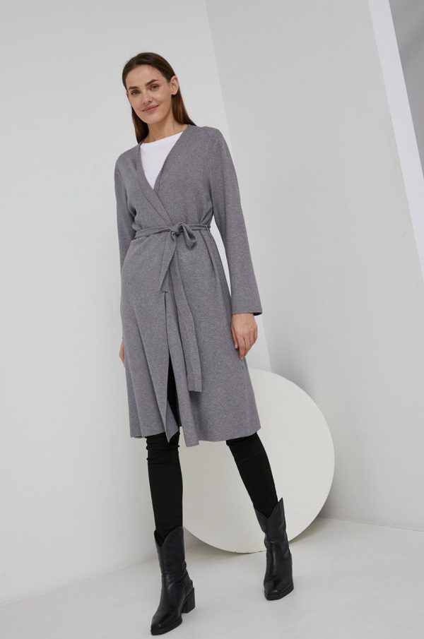 WW22-SWD0G2_90X_F1.jpg Answear Lab Cardigan femei, culoarea gri, light