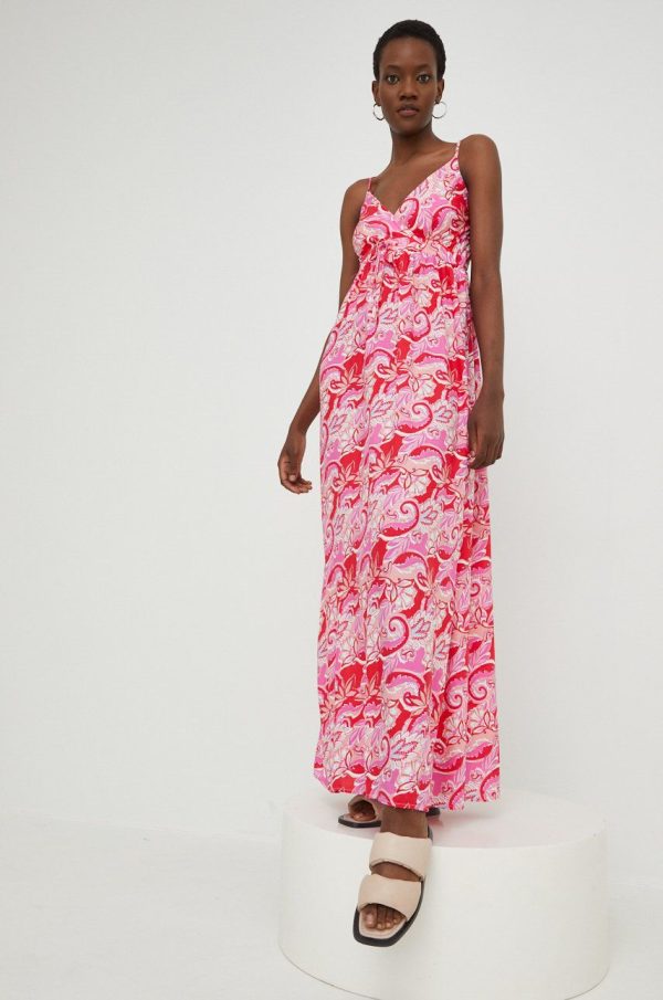 Answear Lab rochie culoarea roz, maxi, evazati