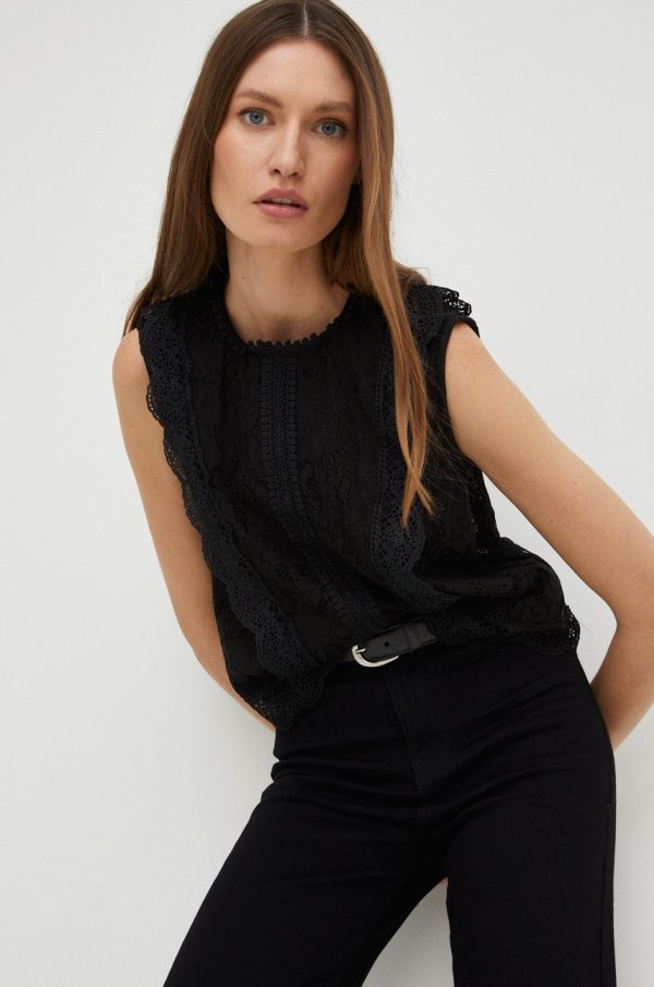 Answear Lab bluza culoarea negru