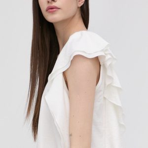ZS22-BDD009_00X_F1.jpg Silvian Heach bluza femei, culoarea alb, neted