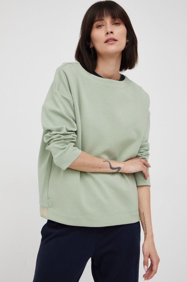 ZS22-BLD00W_07X_F1.jpg Geox bluza femei, culoarea verde, neted