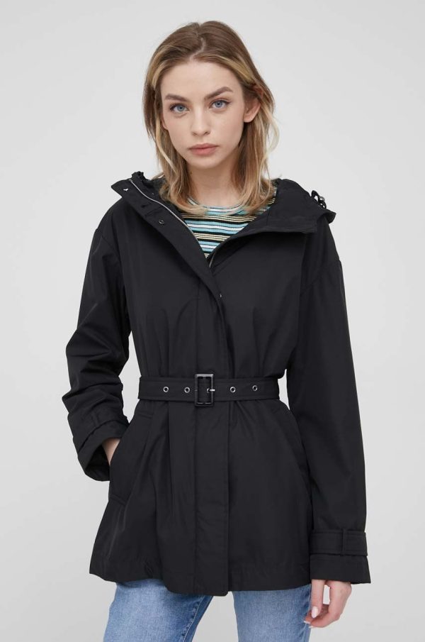 Geox geaca Delray femei, culoarea negru, de tranzitie