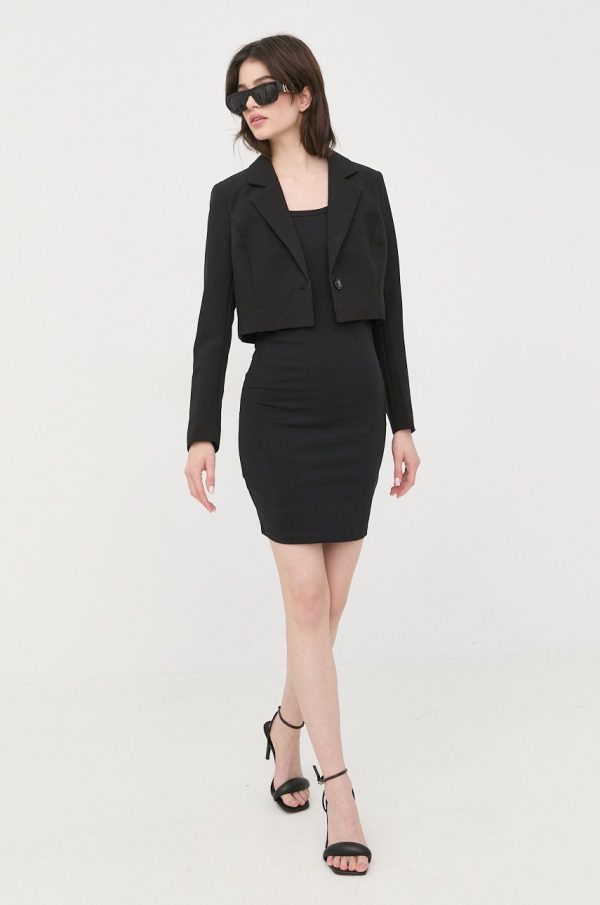 Silvian Heach rochie culoarea negru, mini, mulata