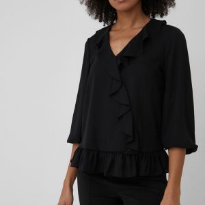 ZW22-BDD001_99X_F1.jpg XT Studio bluza femei, culoarea negru, neted
