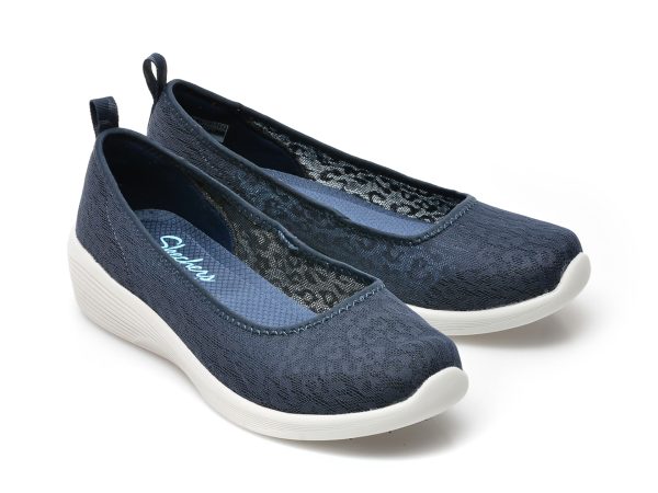 Balerini SKECHERS bleumarin, ARYA, din material textil