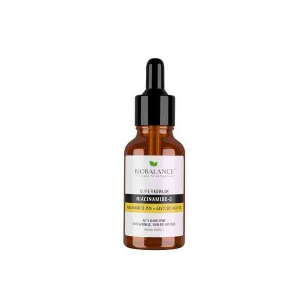 bio-balance-super-serum-niacinamide-g-niacinamide-15-acid-glicolic-5-30ml.jpg Bio Balance Super Serum NIACINAMIDE-G Niacinamide 15% + Acid glicolic 5%, 30ml