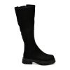 Cizme EPICA negre, QV00006, din piele intoarsa
