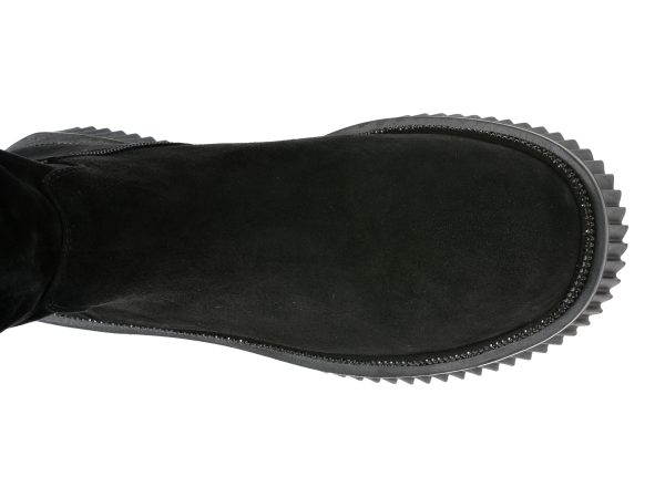 Cizme EPICA negre, QV00006, din piele intoarsa