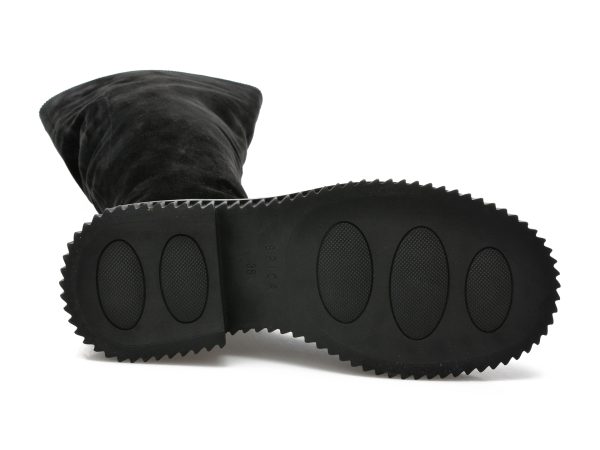 Cizme EPICA negre, QV00006, din piele intoarsa