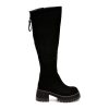 Cizme EPICA negre, QV00030, din piele intoarsa
