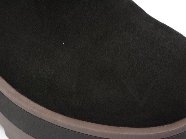 Cizme EPICA negre, QV00030, din piele intoarsa