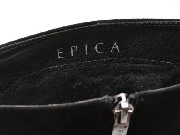 Cizme EPICA negre, QV00030, din piele intoarsa