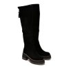 Cizme EPICA negre, QV00030, din piele intoarsa