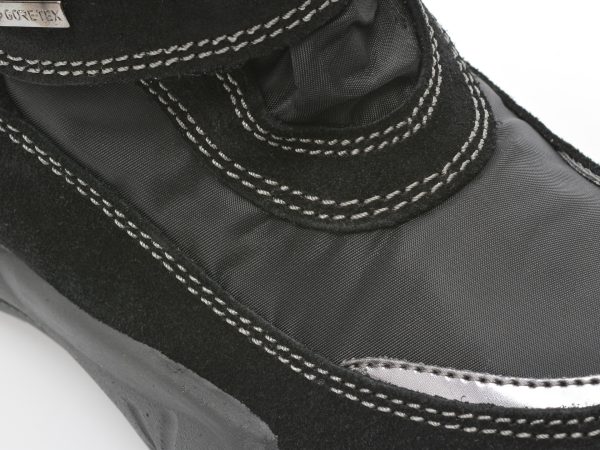 Cizme PRIMIGI negre, 28777, din piele intoarsa si material textil