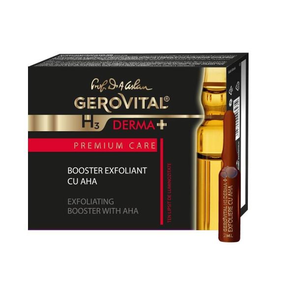 gh3-derma-premium-care-booster-exfoliant-cu-aha-fiole-4x2ml.jpg Gerovital H3 Derma+ Premium Care, Booster exfoliant cu AHA, fiole, 4x2ml